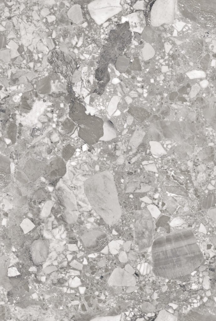 Pedra Britada Cinza (Estilo Granilite) Com Textura de Pedra Lisa